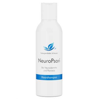 Sie sehen eine Packung NeuroPsori Haarshampoo 150ml, Produktbild: 01 NeuroPsori Haarshampoo 150ml, A-Nr.: 3326972 - 01