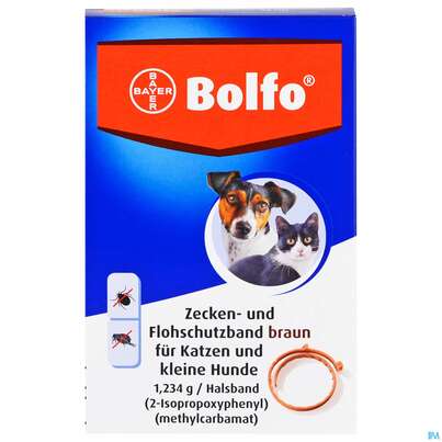 Bolfo Wirkstoffhaltiges Halsband F Katzen U.kl.hunde 1,234g 38cm 1st, A-Nr.: 1131017 - 01