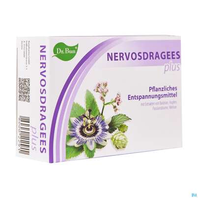 Sie sehen eine Packung Dr Bun Nervosdragees Plus 60st, Produktbild: 01 Dr Bun Nervosdragees Plus 60st, A-Nr.: 5666241 - 01