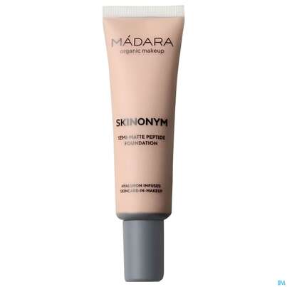 Sie sehen eine Packung Madara Skinonym Semi Matte Peptide Foundation 30 Rose Ivory 30ml, Produktbild: 02 Madara Skinonym Semi Matte Peptide Foundation 30 Rose Ivory 30ml, A-Nr.: 5755335 - 02