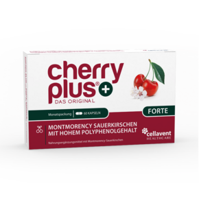 Montmorency Sauerkirschsaft + Sauerkirsch-Extrakt in einer Kapsel | Cherry PLUS Forte, A-Nr.: 5940067 - 01