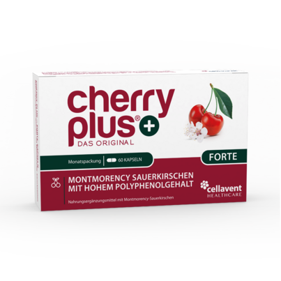 Montmorency Sauerkirschsaft + Sauerkirsch-Extrakt in einer Kapsel | Cherry PLUS Forte, A-Nr.: 5940067 - 01