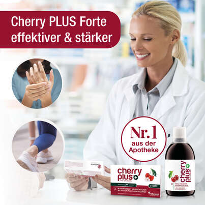 Montmorency Sauerkirschsaft + Sauerkirsch-Extrakt in einer Kapsel | Cherry PLUS Forte, A-Nr.: 5940067 - 02