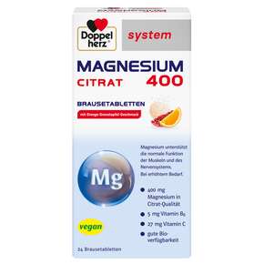 Doppelherz system MAGNESIUM 400 CITRAT BRAUSETABLETTEN, A-Nr.: 4338121 - 01