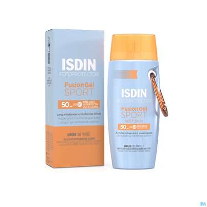 Sie sehen eine Packung Sonnenprodukte Isdin/fotoprotector Fusion Gel Sport Lsf50 100ml, Produktbild: 12 Sonnenprodukte Isdin/fotoprotector Fusion Gel Sport Lsf50 100ml, A-Nr.: 5570104 - 12