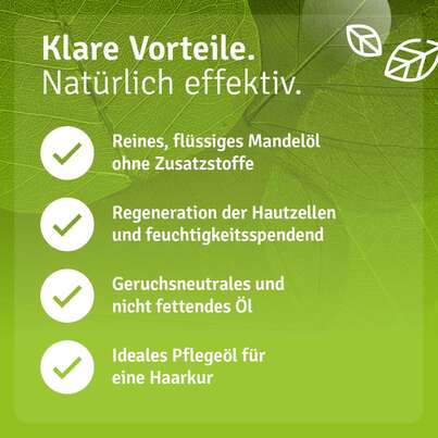 Sie sehen eine Packung Mandelöl süß Naturrein, Produktbild: 04 Mandelöl süß Naturrein, A-Nr.: 5752437 - 04