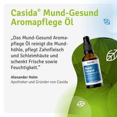 Sie sehen eine Packung Mund-Gesund Aromapflege Öl, Produktbild: 07 Mund-Gesund Aromapflege Öl, A-Nr.: 5758144 - 07