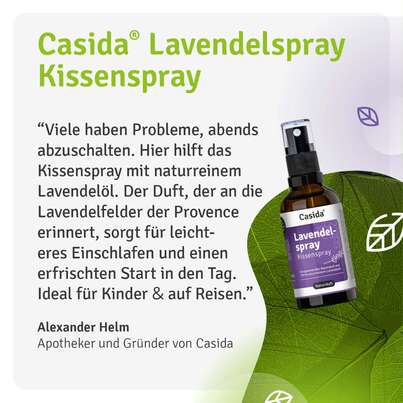 Sie sehen eine Packung Lavendelspray Kissenspray mit Lavendelöl, Produktbild: 06 Lavendelspray Kissenspray mit Lavendelöl, A-Nr.: 5957665 - 06
