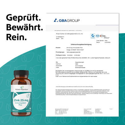 R(h)ein Nutrition Zink 25 mg hochdosiert Immunsystem Plus Kapseln, A-Nr.: 5987324 - 07