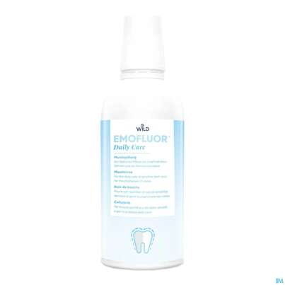 Sie sehen eine Packung Mundwasser/spuelung Emofluor Daily Care 500ml, Produktbild: 01 Mundwasser/spuelung Emofluor Daily Care 500ml, A-Nr.: 5682613 - 01