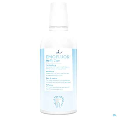 Sie sehen eine Packung Mundwasser/spuelung Emofluor Daily Care 500ml, Produktbild: 02 Mundwasser/spuelung Emofluor Daily Care 500ml, A-Nr.: 5682613 - 02