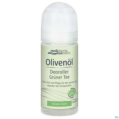 Sie sehen eine Packung Oliven Oel Dr.theiss Deoroller Gruener Tee 50ml, Produktbild: 02 Oliven Oel Dr.theiss Deoroller Gruener Tee 50ml, A-Nr.: 3254675 - 02