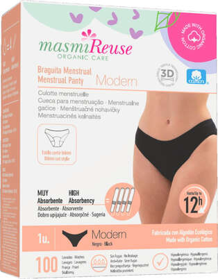 Bio Periodenslip Modern Masmi Reuse - Waschbar - Größe XL, A-Nr.: 5995789 - 01
