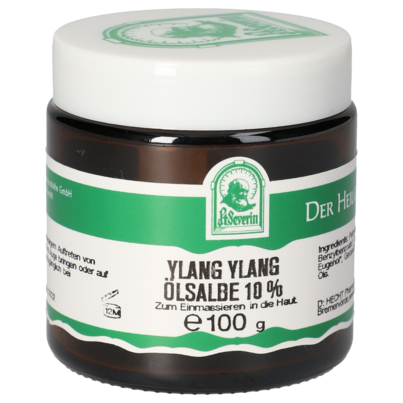 Sie sehen eine Packung YLANG YLANG OELSALBE 10% 100 G, Produktbild: 01 YLANG YLANG OELSALBE 10% 100 G, A-Nr.: 5748766 - 01