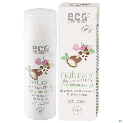 Sie sehen eine Packung Eco Cosmetics Naturals Tagescreme Lsf30 50ml, Produktbild: 02 Eco Cosmetics Naturals Tagescreme Lsf30 50ml, A-Nr.: 5963565 - 02