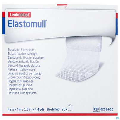 Sie sehen eine Packung Elastische Binden Elastomull Einzeln Verpackt 4mx 4cm 1st, Produktbild: 01 Elastische Binden Elastomull Einzeln Verpackt 4mx 4cm 1st, A-Nr.: 0191460 - 01