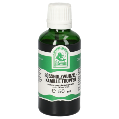 Sie sehen eine Packung SUESSHOLZWURZEL-KAMILLE TROPFEN 50 ML, Produktbild: 01 SUESSHOLZWURZEL-KAMILLE TROPFEN 50 ML, A-Nr.: 5718883 - 01