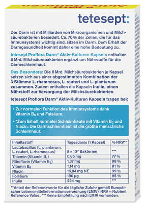 tetesept Proflora Darm Milchsäurekulturen 8Mrd Kap 24 St., A-Nr.: 5849496 - 03