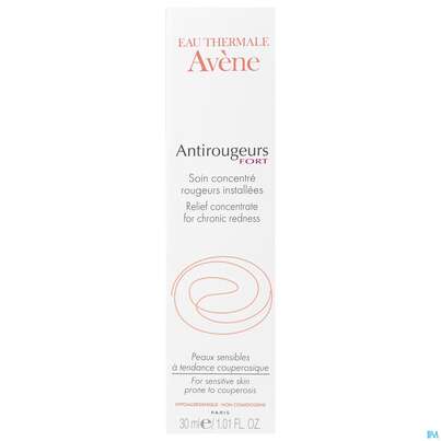 Sie sehen eine Packung Avene Antirougeurs Fort/stark Intensivpflege 30ml, Produktbild: 02 Avene Antirougeurs Fort/stark Intensivpflege 30ml, A-Nr.: 2571623 - 02