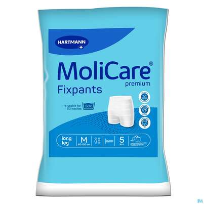 Inkontinenz Molicare Fixpants/premium Long Leg M Blau 5st, A-Nr.: 3724773 - 04