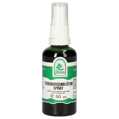 Sie sehen eine Packung STOCKROSENBLÜTEN SPRAY 50 ML, Produktbild: 01 STOCKROSENBLÜTEN SPRAY 50 ML, A-Nr.: 5471715 - 01