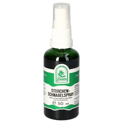 Sie sehen eine Packung STORCHENSCHNABEL SPRAY 50 ML, Produktbild: 01 STORCHENSCHNABEL SPRAY 50 ML, A-Nr.: 4485856 - 01