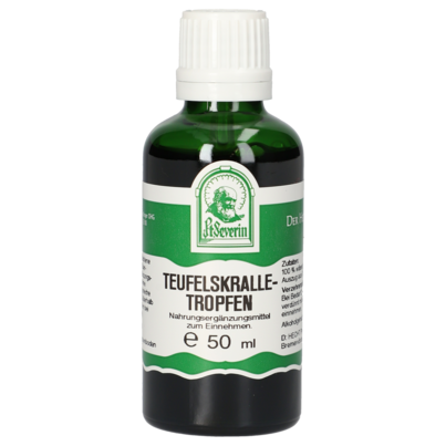 Sie sehen eine Packung TEUFELSKRALLE TROPFEN 50 ML, Produktbild: 01 TEUFELSKRALLE TROPFEN 50 ML, A-Nr.: 4485046 - 01