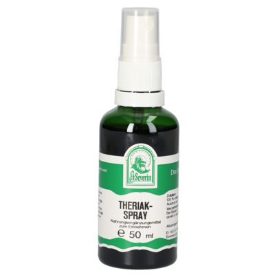Sie sehen eine Packung THERIAK SPRAY 50ML, Produktbild: 01 THERIAK SPRAY 50ML, A-Nr.: 4485419 - 01