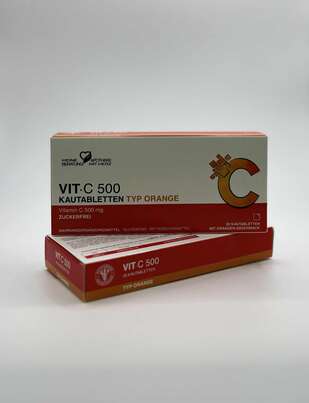 Unifarco Vitamin C 500 Kautablette Orange 20ST, A-Nr.: 8025353 - 01