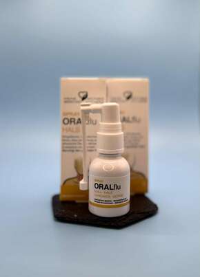 Sie sehen eine Packung Unifarco Oralflu Hals Spray 20ml, Produktbild: 01 Unifarco Oralflu Hals Spray 20ml, A-Nr.: 8012126 - 01