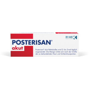 Sie sehen eine Packung Posterisan® akut, Produktbild: 01 Posterisan® akut, A-Nr.: 5503504 - 01