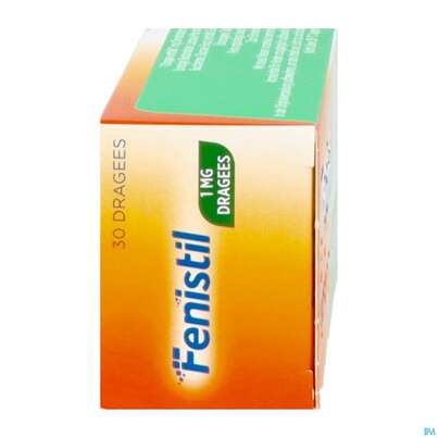 Sie sehen eine Packung Fenistil Drag 1mg 30st, Produktbild: 07 Fenistil Drag 1mg 30st, A-Nr.: 0021545 - 07