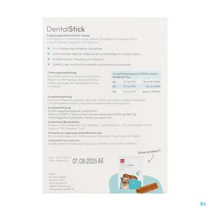 Sie sehen eine Packung Veterinaerprodukte Pha Dentalstick Vet 200g, Produktbild: 09 Veterinaerprodukte Pha Dentalstick Vet 200g, A-Nr.: 4235042 - 09