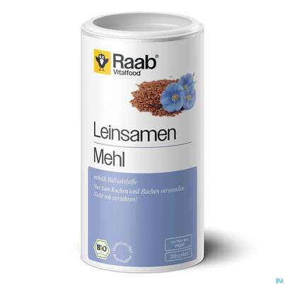 Sie sehen eine Packung Raab Bio Leinsamen Mehl 200g, Produktbild: 01 Raab Bio Leinsamen Mehl 200g, A-Nr.: 4366063 - 01