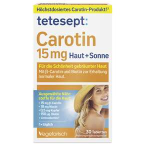 tetesept Carotin 15mg Haut &amp;amp; Sonne Fta 30 Stk., A-Nr.: 5179245 - 01