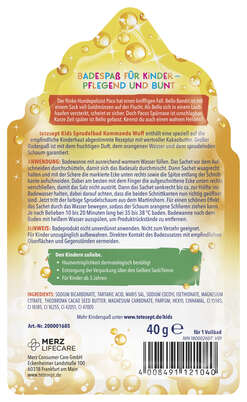 Sie sehen eine Packung tetesept Kids Sprudelbad Kommando Wuff 40G, Produktbild: 03 tetesept Kids Sprudelbad Kommando Wuff 40G, A-Nr.: 6007049 - 03