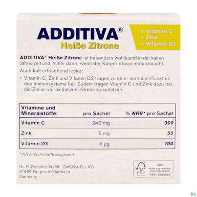 Additiva Pulver Heisse Zitrone 10012 10st, A-Nr.: 5810086 - 06