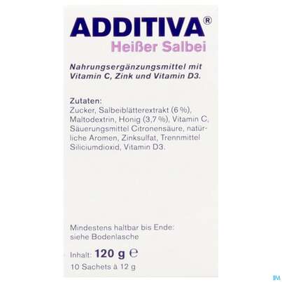 Sie sehen eine Packung Additiva Pulver Heisser Salbei 10012 10st, Produktbild: 09 Additiva Pulver Heisser Salbei 10012 10st, A-Nr.: 5810117 - 09