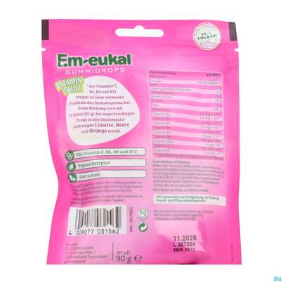 Em-eukal Gummidrops Vitamin Shot Sauer Vegan 90g, A-Nr.: 5899554 - 03