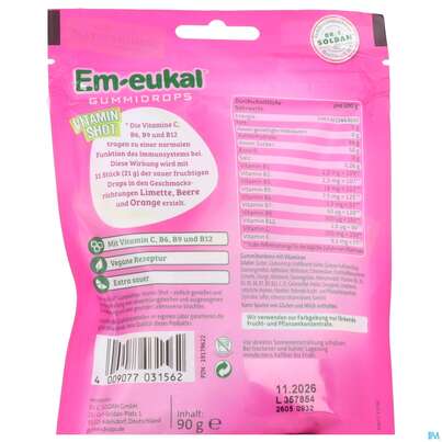Em-eukal Gummidrops Vitamin Shot Sauer Vegan 90g, A-Nr.: 5899554 - 04