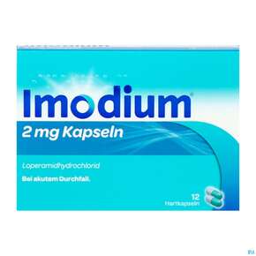 Sie sehen eine Packung Imodium Kapseln 2mg 12st, Produktbild: 01 Imodium Kapseln 2mg 12st, A-Nr.: 5510740 - 01