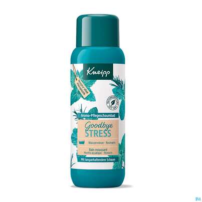 Sie sehen eine Packung Kneipp Aroma/pflegeschaumbad Goodbye Stress 400ml, Produktbild: 01 Kneipp Aroma/pflegeschaumbad Goodbye Stress 400ml, A-Nr.: 5383017 - 01