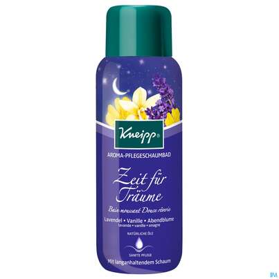 Sie sehen eine Packung Kneipp Aroma/pflegeschaumbad Zeit Fuer Traeume 400ml, Produktbild: 02 Kneipp Aroma/pflegeschaumbad Zeit Fuer Traeume 400ml, A-Nr.: 4088670 - 02