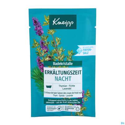 Sie sehen eine Packung Kneipp Badekristalle Erkaeltungszeit Nacht 60g, Produktbild: 01 Kneipp Badekristalle Erkaeltungszeit Nacht 60g, A-Nr.: 5714313 - 01