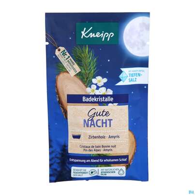 Sie sehen eine Packung Kneipp Badekristalle Gute Nacht 60g, Produktbild: 01 Kneipp Badekristalle Gute Nacht 60g, A-Nr.: 5567639 - 01