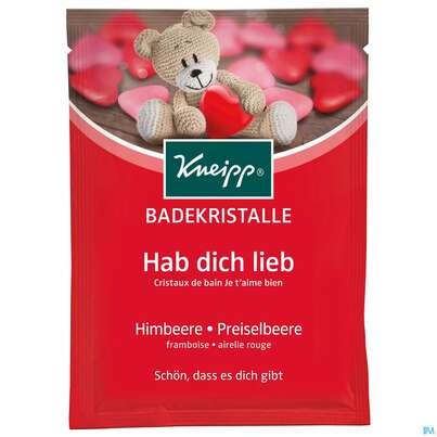 Sie sehen eine Packung Kneipp Badekristalle Hab Dich Lieb 60g, Produktbild: 01 Kneipp Badekristalle Hab Dich Lieb 60g, A-Nr.: 4399016 - 01
