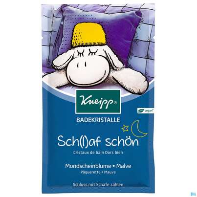 Sie sehen eine Packung Kneipp Badekristalle Sch(l)af Schoen 60g, Produktbild: 01 Kneipp Badekristalle Sch(l)af Schoen 60g, A-Nr.: 4768258 - 01