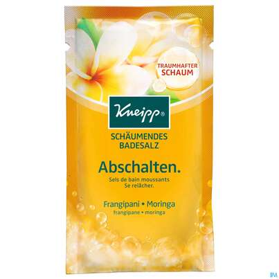 Sie sehen eine Packung Kneipp Badesalz Schaeumend Abschalten 80g, Produktbild: 02 Kneipp Badesalz Schaeumend Abschalten 80g, A-Nr.: 4316390 - 02
