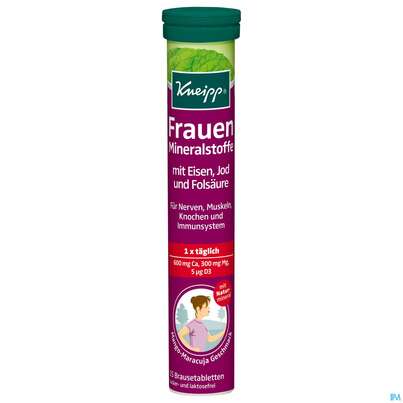 Sie sehen eine Packung Kneipp Frauen Mineralstoffe Brausetabl 15st, Produktbild: 01 Kneipp Frauen Mineralstoffe Brausetabl 15st, A-Nr.: 3884169 - 01
