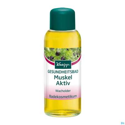 Sie sehen eine Packung Kneipp Gesundheitsbad Muskel Aktiv Wacholder 100ml, Produktbild: 03 Kneipp Gesundheitsbad Muskel Aktiv Wacholder 100ml, A-Nr.: 3139632 - 03